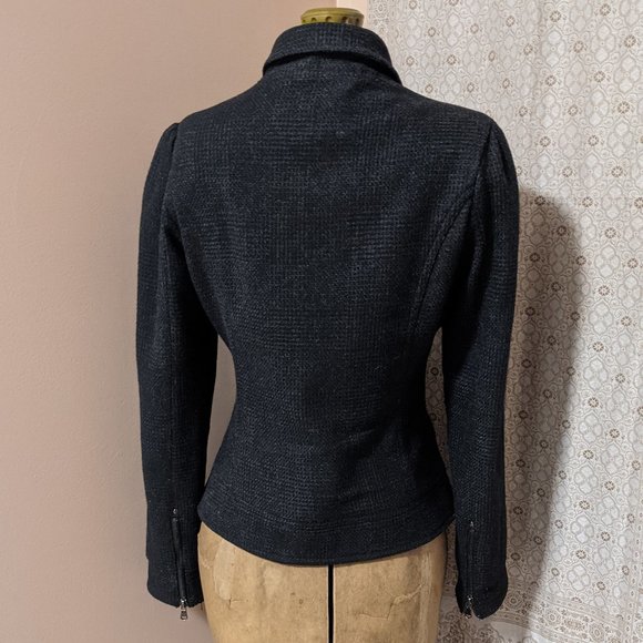 Ruff Hewn Moto Style Wool Blend Jacket - Picture 3 of 12